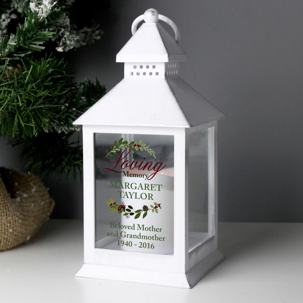 Personalised In Loving Memory White Lantern Extra Image 1